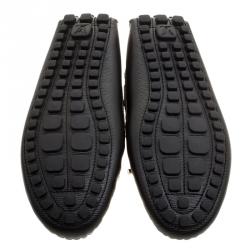 Pre Owned حذاء لوفرز لوي فيتون غلوريا جلد ايبي أسود مقاس 42