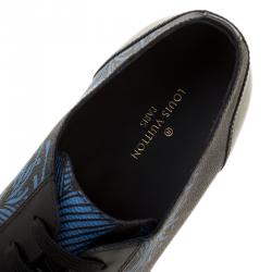 Pre Owned Louis Vuitton Damier Graphite Canvas and Leather Match Up Sneakers Size 41.5