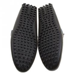 Pre Owned Louis Vuitton Black Leather Hockenheim Loafers Size 41
