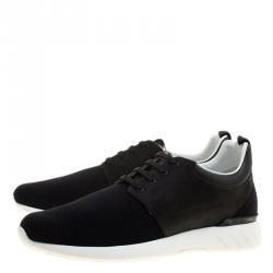 مملوكة مسبقًا حذاء رياضي لوي فيتون فاستلين شبك وجلد انفيني دامييه أسود مقاس 43.5