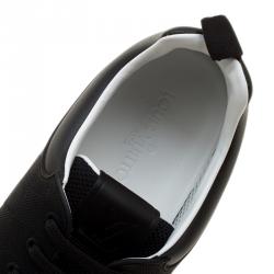 مملوكة مسبقًا حذاء رياضي لوي فيتون فاستلين شبك وجلد انفيني دامييه أسود مقاس 43.5