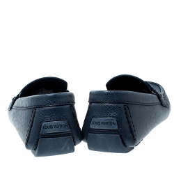 مملوكة مسبقًا Louis Vuitton Blue Leather Monte Carlo Loafers Size 43