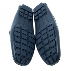 مملوكة مسبقًا Louis Vuitton Blue Leather Monte Carlo Loafers Size 43