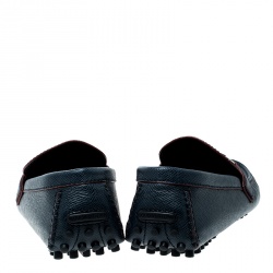 مملوكة مسبقًا Louis Vuitton Blue Leather Hockenheim Loafers Size 42.5