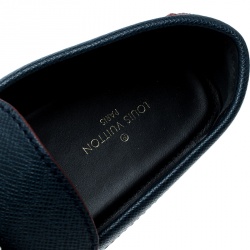 مملوكة مسبقًا Louis Vuitton Blue Leather Hockenheim Loafers Size 42.5