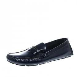 Louis Vuitton Black Leather Damier Embossed Santiago Loafers Size 41 Louis  Vuitton | The Luxury Closet