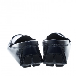 Pre Owned حذاء لوفرز لوي فيتون بيني شيد جلد أزرق مقاس 41