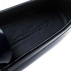 Pre Owned حذاء لوفرز لوي فيتون بيني شيد جلد أزرق مقاس 41