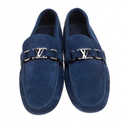 Louis Vuitton Navy Blue Suede Loafers 9UK 10US 43EU ***