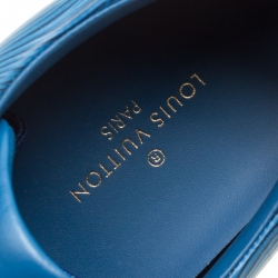 Pre Owned Louis Vuitton Blue Epi Leather Concorde Low Top Sneakers Size 41