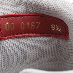 مملوكة مسبقًا Louis Vuitton Maroon Suede and Mesh Lace Up Sneakers Size 42.5