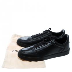 Pre Owned Louis Vuitton Black Leather Rivoli Sneakers Size 43