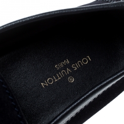 مملوكة مسبقًا حذاء لوفرز لوي فيتون هوكنهيم سويدي أزرق مقاس 41.5