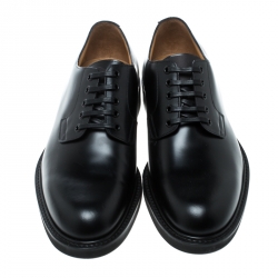 Louis Vuitton Black Leather Lace Up Oxfords Size 41