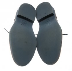 مملوكة مسبقًا حذاء دربي لوي فيتون طرف جناح بالم بيتش سويدي بروغي كحلي مقاس 43