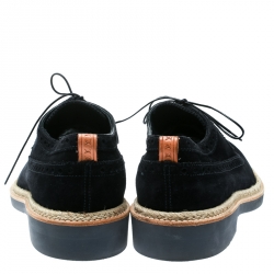 مملوكة مسبقًا حذاء دربي لوي فيتون طرف جناح بالم بيتش سويدي بروغي كحلي مقاس 43