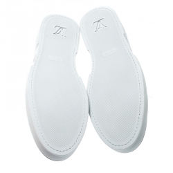 Pre Owned Louis Vuitton Off White Monogram Canvas Match Up Sneakers Size 43