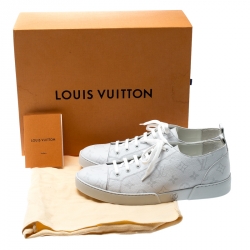Pre Owned Louis Vuitton Off White Monogram Canvas Match Up Sneakers Size 43
