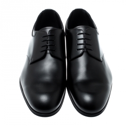 مملوكة مسبقًا Louis Vuitton Black Leather Lace Up Derby Size 41