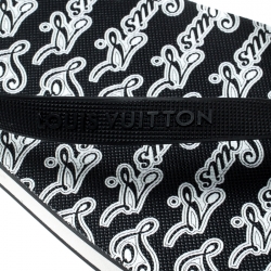 Louis Vuitton Monochrome Logo Print Rubber Molitor Thong Flip Flops Size 44