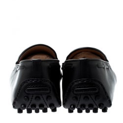 Pre Owned حذاء لوفرز لوي فيتون جلد أسود بشراشيب مقاس 42.5