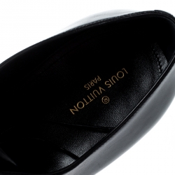 Pre Owned Louis Vuitton Black Epi Leather Lace Up Oxfords Size 44