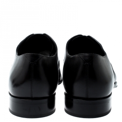 Pre Owned Louis Vuitton Black Epi Leather Lace Up Oxfords Size 44