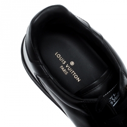 Pre Owned حذاء رياضي لوي فيتون ريفولي جلد أسود مقاس 44