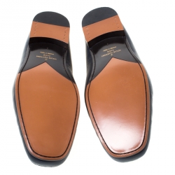 Pre Owned حذاء لوفرز لوي فيتون مونت كارلو جلد أزرق أكسفورد مقاس 43