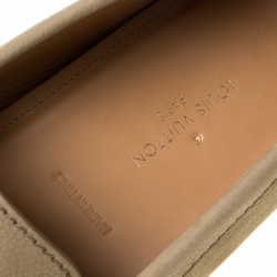 Pre Owned Louis Vuitton Beige Suede Monte Carlo Loafers Size 44