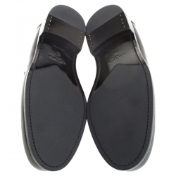 Pre Owned حذاء لوفرز لوي فيتون ميجور جلد إيبين أخضر مقاس 43.5