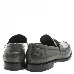 Pre Owned حذاء لوفرز لوي فيتون ميجور جلد إيبين أخضر مقاس 43.5