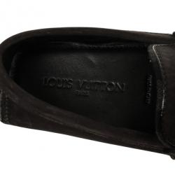 مملوكة مسبقًا Louis Vuitton Black Suede Hockenheim Loafers Size 43.5