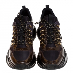 Pre Owned Louis Vuitton Monogram Canvas Runaway Pulse Sneakers Size 42.5