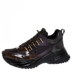 Pre Owned Louis Vuitton Monogram Canvas Runaway Pulse Sneakers Size 42.5