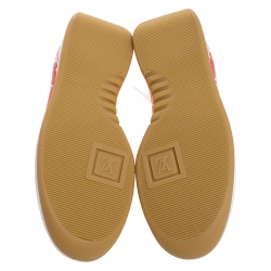 Pre Owned Louis Vuitton x Supreme White Leather and Monogram Canvas Trim Sport Sneakers Size 41