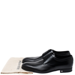 Pre Owned Louis Vuitton Black Leather Lace Up Derby Size 44