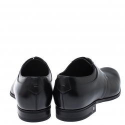 Pre Owned Louis Vuitton Black Leather Lace Up Derby Size 44