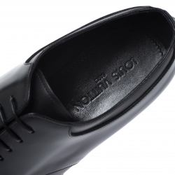 Pre Owned Louis Vuitton Black Leather Lace Up Derby Size 44