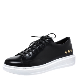 Louis Vuitton Black Leather Beverly Hills Low Top Sneakers Size 41 Louis  Vuitton
