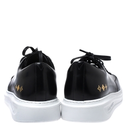 Pre Owned Louis Vuitton Black Leather Beverly Hills Low Top Sneakers Size 41