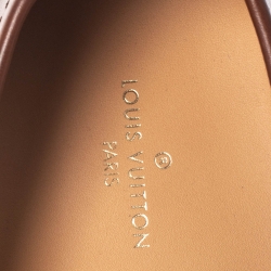 Pre Owned Louis Vuitton Brown Leather Hockenheim Moccasin Size 43