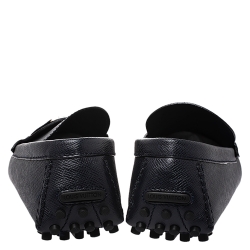 Pre Owned حذاء لوفرز لوي فيتون هوكينهيم جلد أزرق مقاس 44