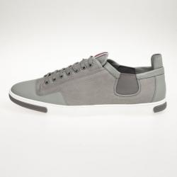 Pre Owned Louis Vuitton Grey Leather Slalom Sneakers Size 44
