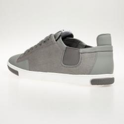 Pre Owned Louis Vuitton Grey Leather Slalom Sneakers Size 44