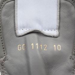 Pre Owned Louis Vuitton Grey Leather Slalom Sneakers Size 44