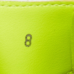 Pre Owned Louis Vuitton Green/Brown Leather and Suede Trainer Flat Slides Size 42