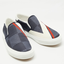 Pre Owned Louis Vuitton Grey Canvas and Leather Americas Cup Move Low Top Sneakers Size 40