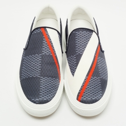 Pre Owned Louis Vuitton Grey Canvas and Leather Americas Cup Move Low Top Sneakers Size 40