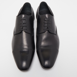 Louis Vuitton Black Leather Lace Up Derby Size 42.5
